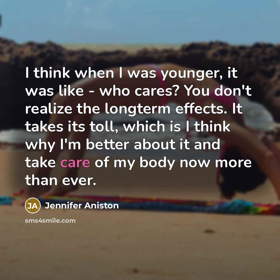 “I think when I was younger, it was like -…” quote by Jennifer Aniston