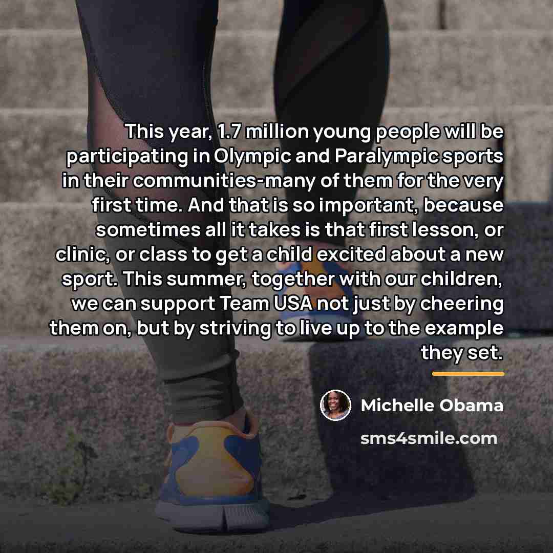 “This year, 1.7 million young people will be participating in…” quote by Michelle Obama