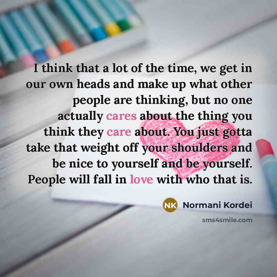 “I think that a lot of the time, we get…” quote by Normani Kordei