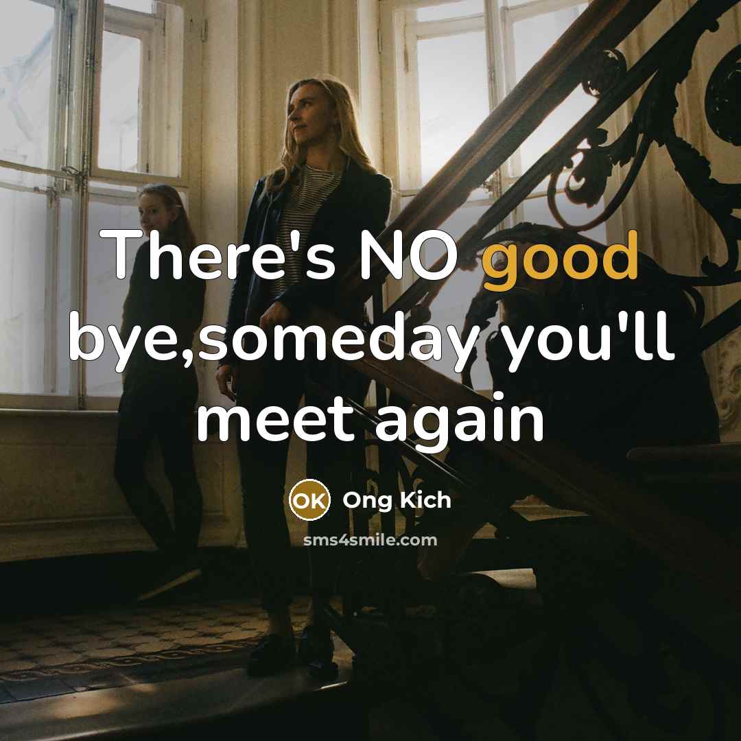 “There's NO good bye,someday you'll meet again” quote by Ong Kich