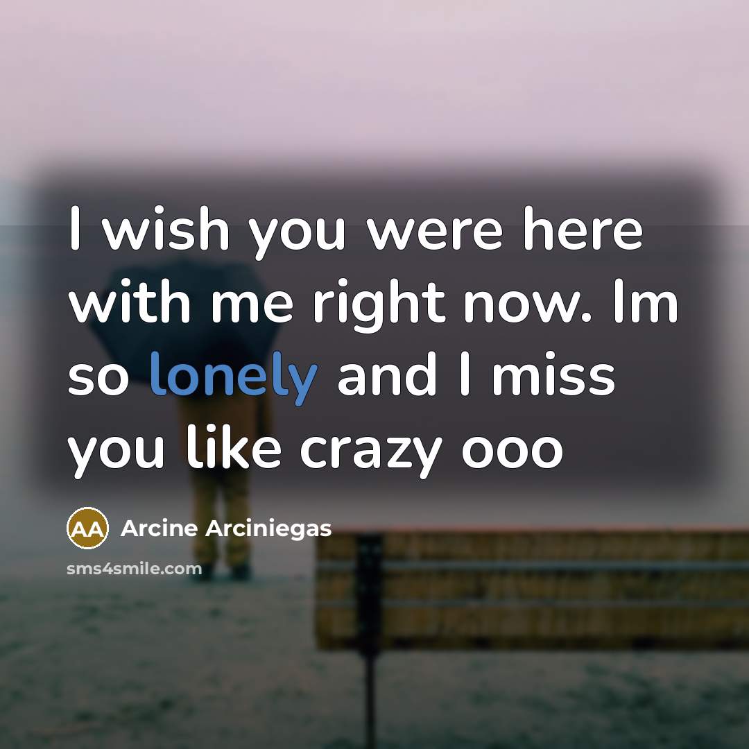 “I wish you were here with me right now. Im…” quote by Arcine Arciniegas