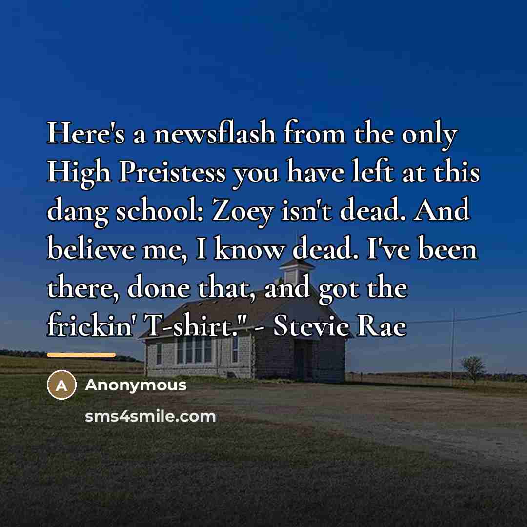 “Here's a newsflash from the only High Preistess you have…” quote by Anonymous