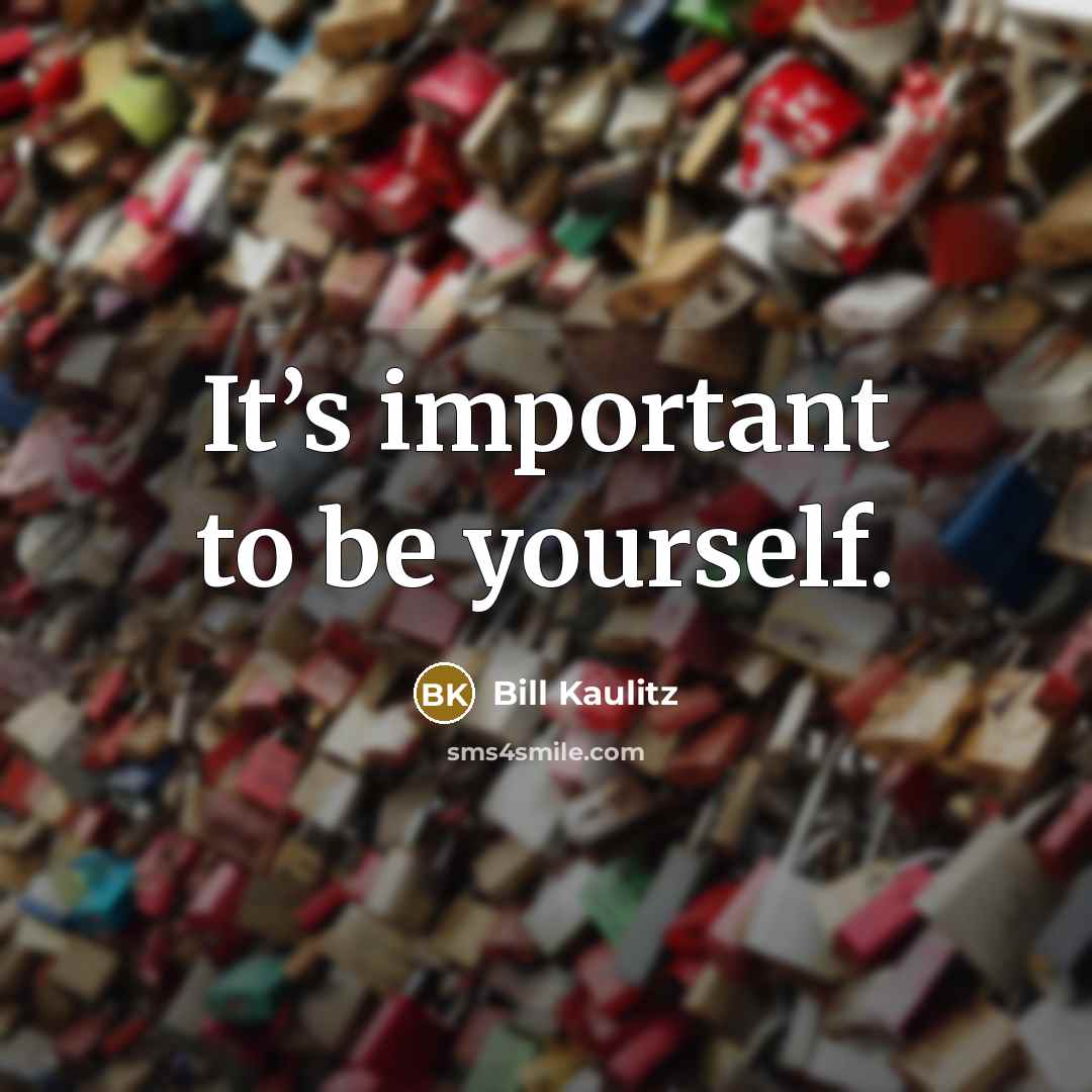 “It’s important to be yourself.…” quote by Bill Kaulitz