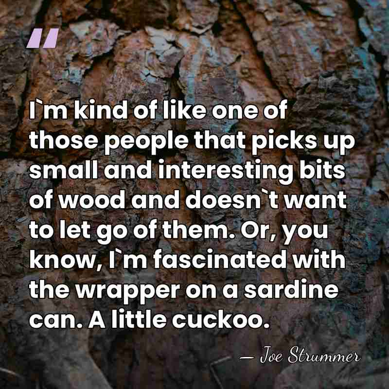 I`m kind of like one of those people that picks up small&hellip; - Joe Strummer