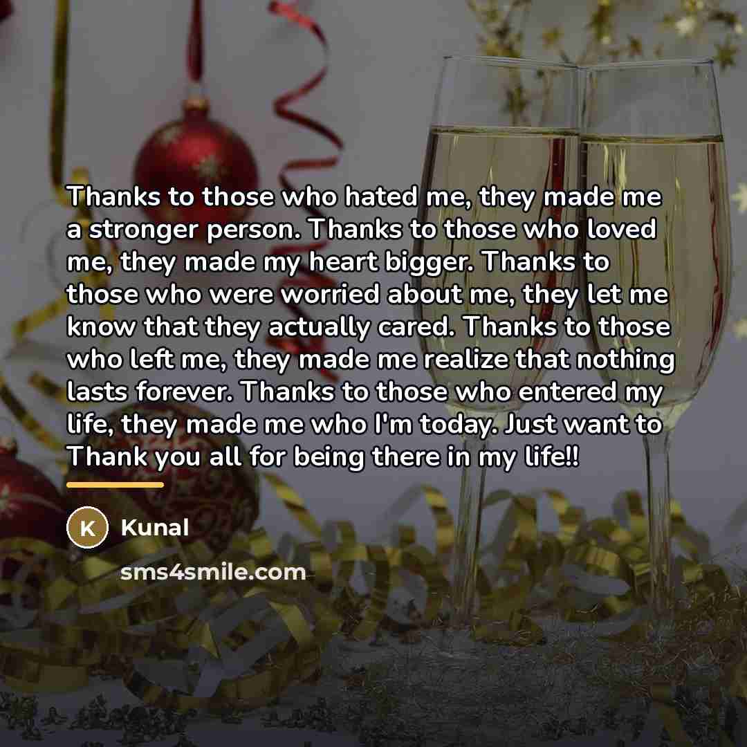 “Thanks to those who hated me, they made me a…” quote by Kunal