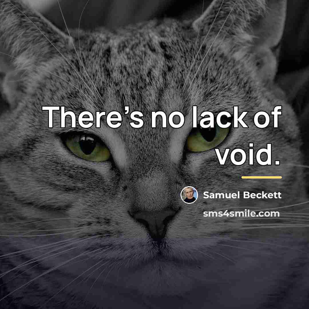 “There's no lack of void.…” quote by Samuel Beckett