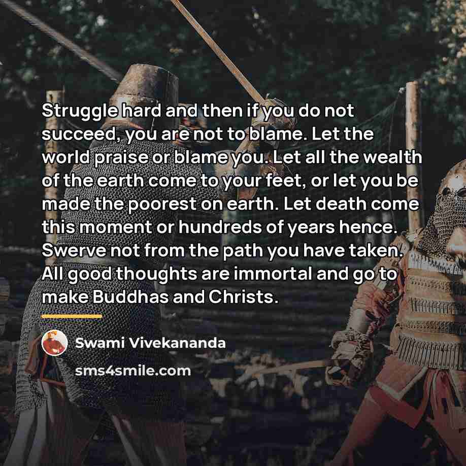 “Struggle hard and then if you do not succeed, you…” quote by Swami Vivekananda