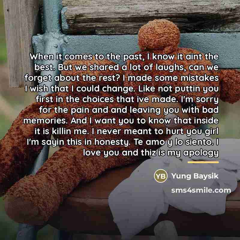 “When it comes to the past, I know it aint…” quote by Yung Baysik