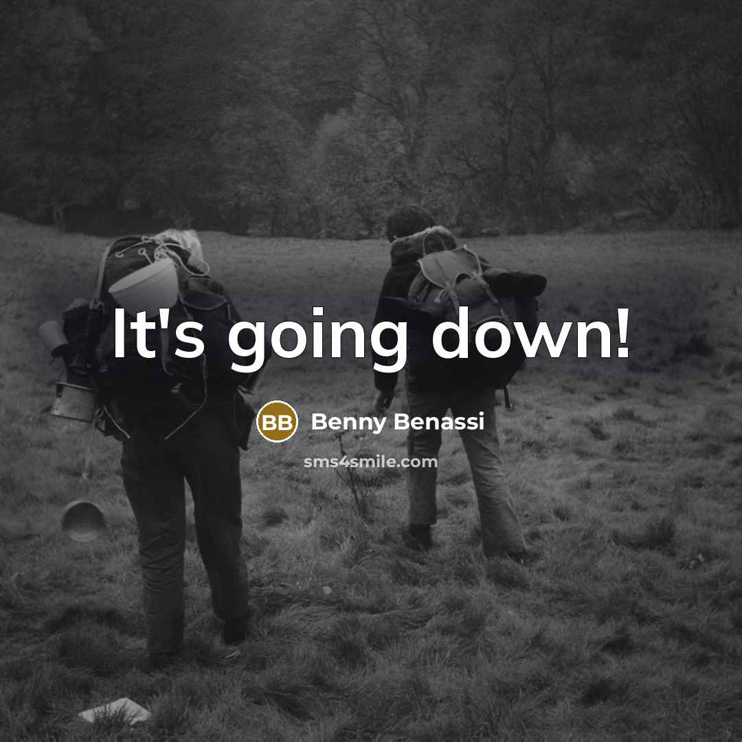 “It's going down!” quote by Benny Benassi