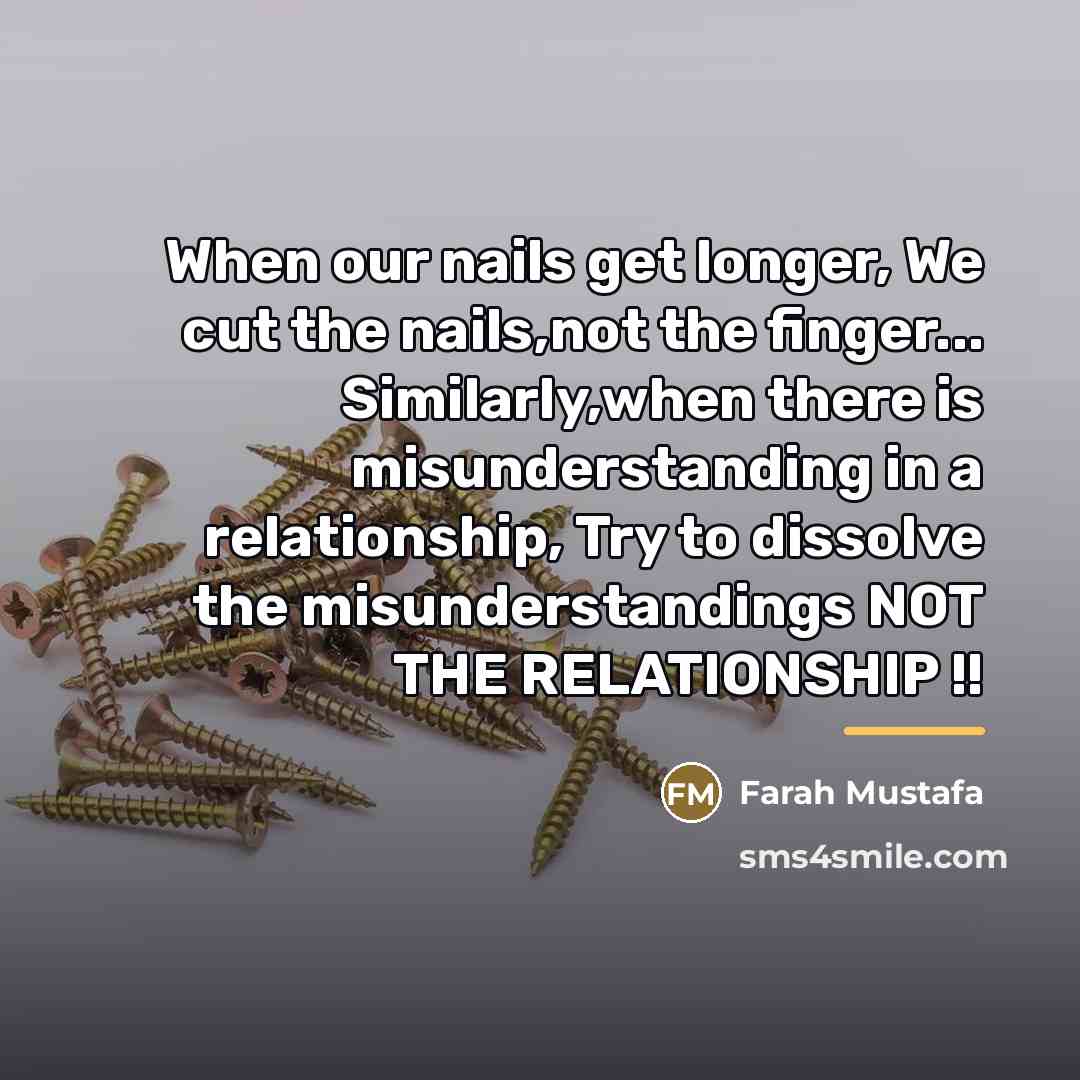 “When our nails get longer, We cut the nails,not the…” quote by Farah Mustafa