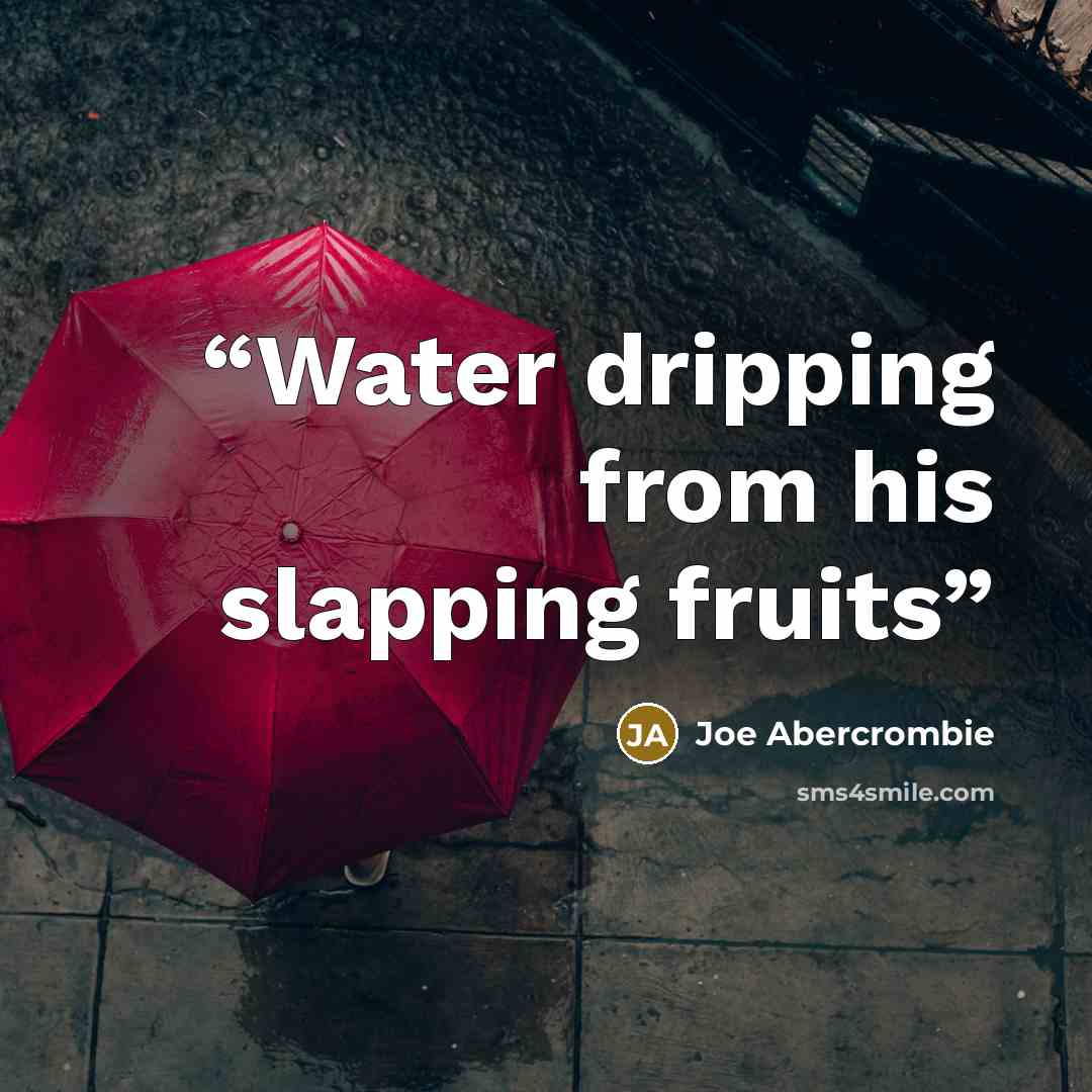 “Water dripping from his slapping fruits” quote by Joe Abercrombie