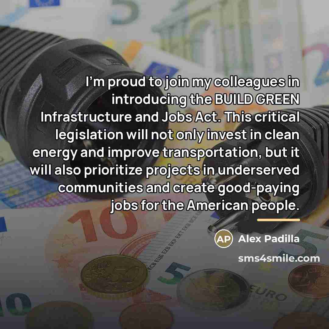 “I'm proud to join my colleagues in introducing the BUILD…” quote by Alex Padilla