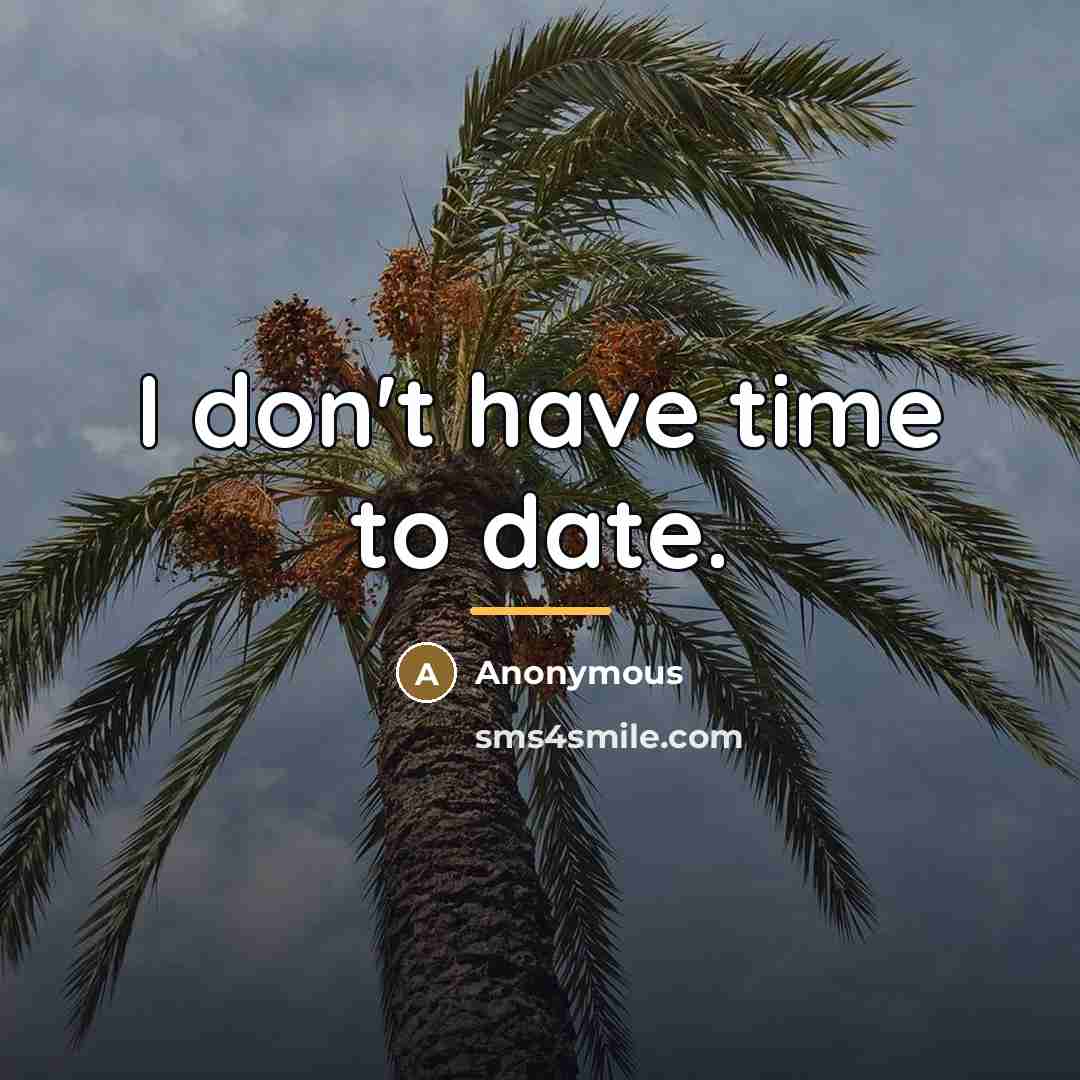 “I don't have time to date.…” quote by Anonymous