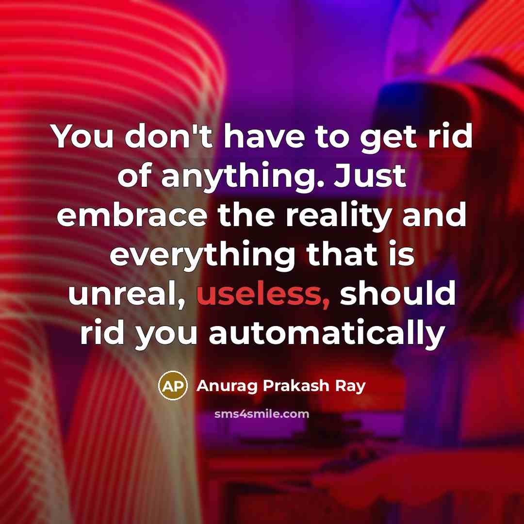 “You don't have to get rid of anything. Just embrace…” quote by Anurag Prakash Ray