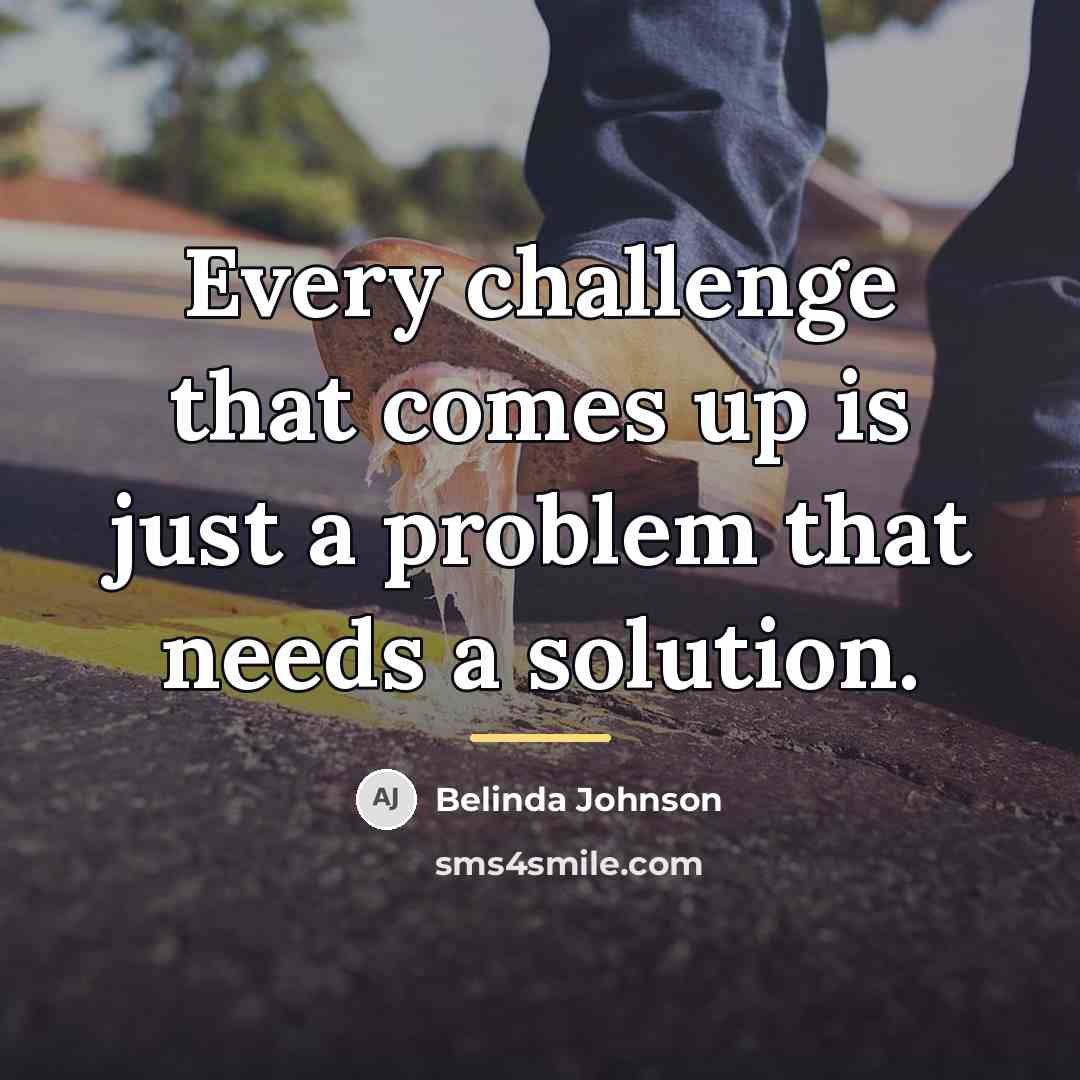 “Every challenge that comes up is just a problem that…” quote by Belinda Johnson