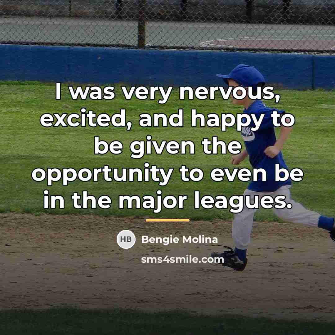 “I was very nervous, excited, and happy to be given…” quote by Bengie Molina
