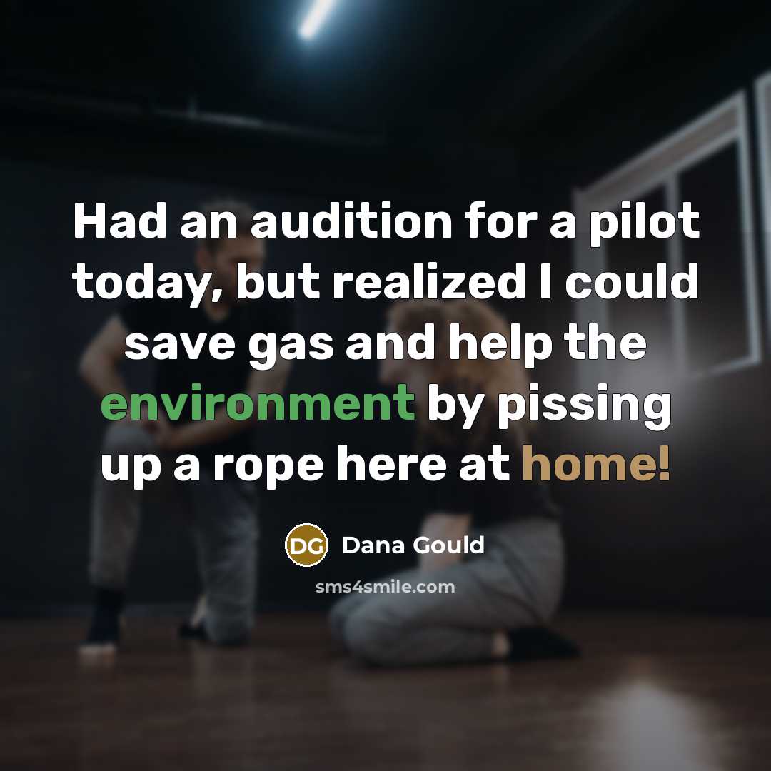 “Had an audition for a pilot today, but realized I…” quote by Dana Gould