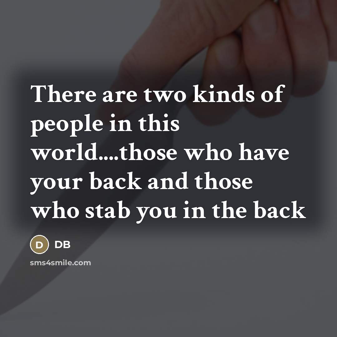“There are two kinds of people in this world....those who…” quote by DB