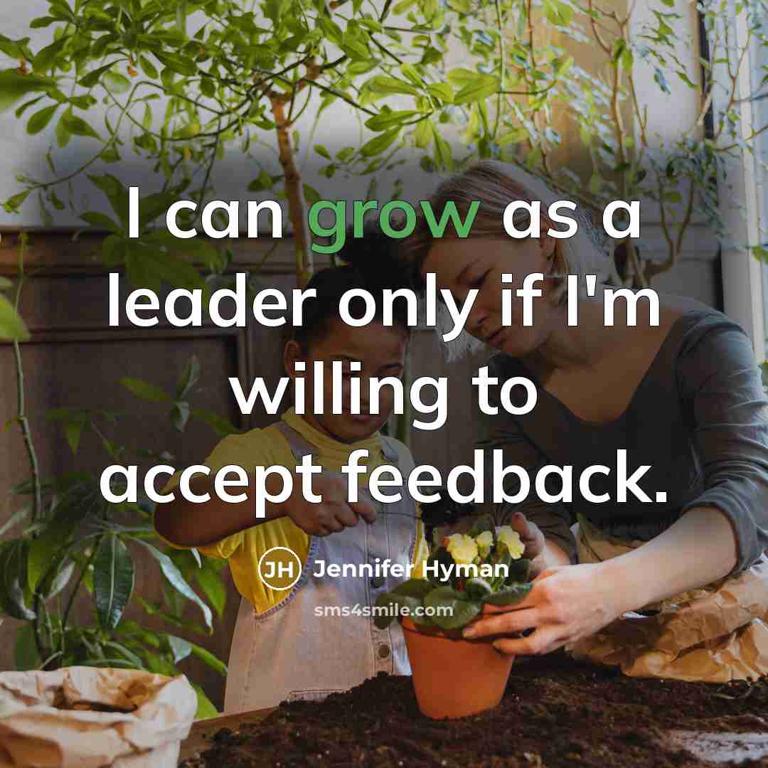 “I can grow as a leader only if I'm willing…” quote by Jennifer Hyman