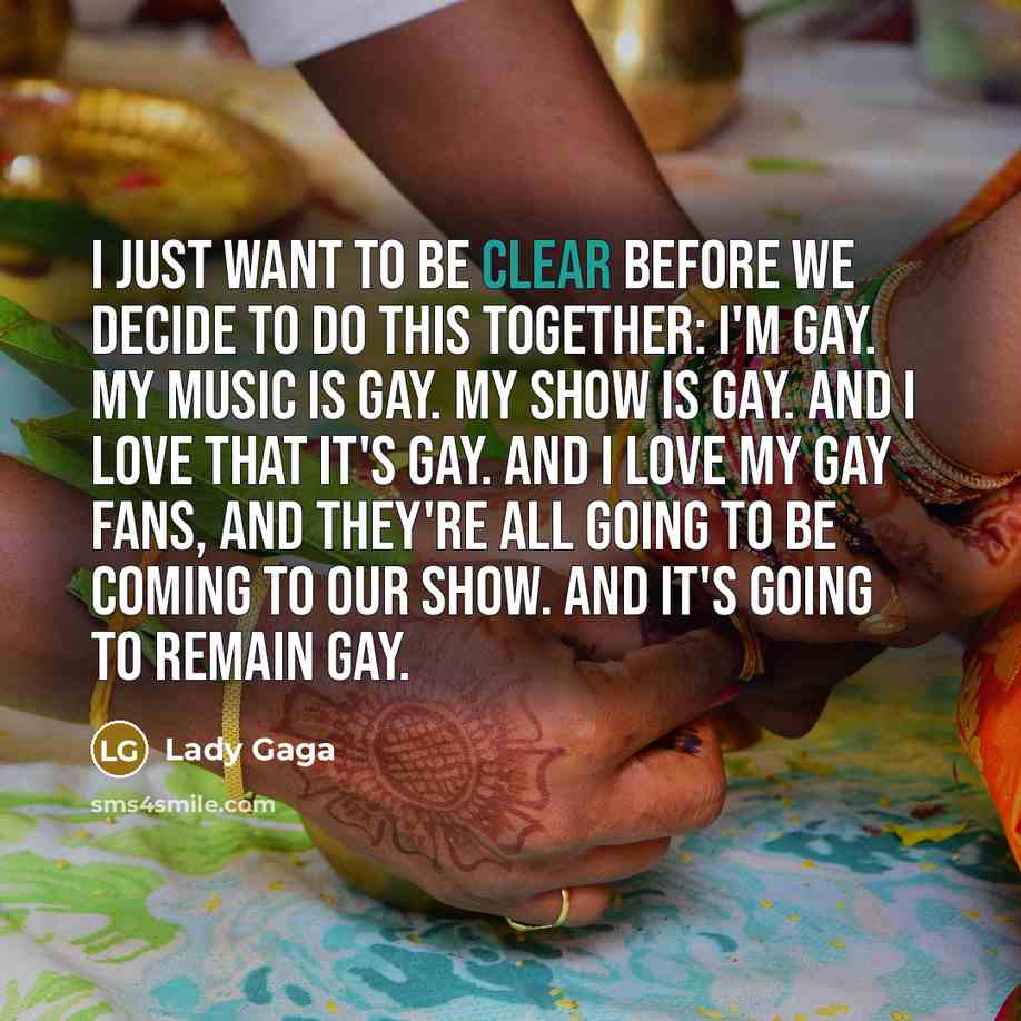 “I just want to be clear before we decide to…” quote by Lady Gaga
