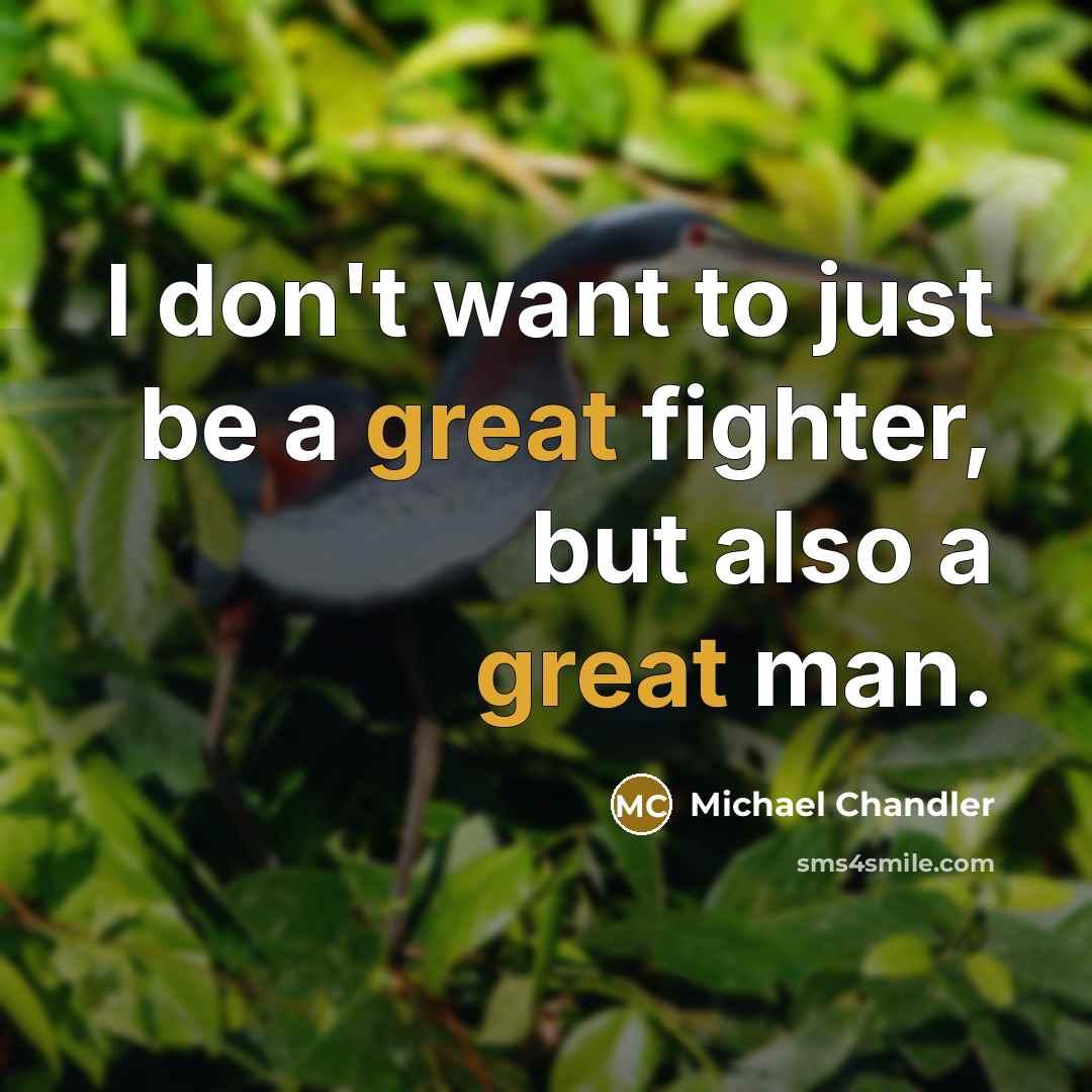 “I don't want to just be a great fighter, but…” quote by Michael Chandler
