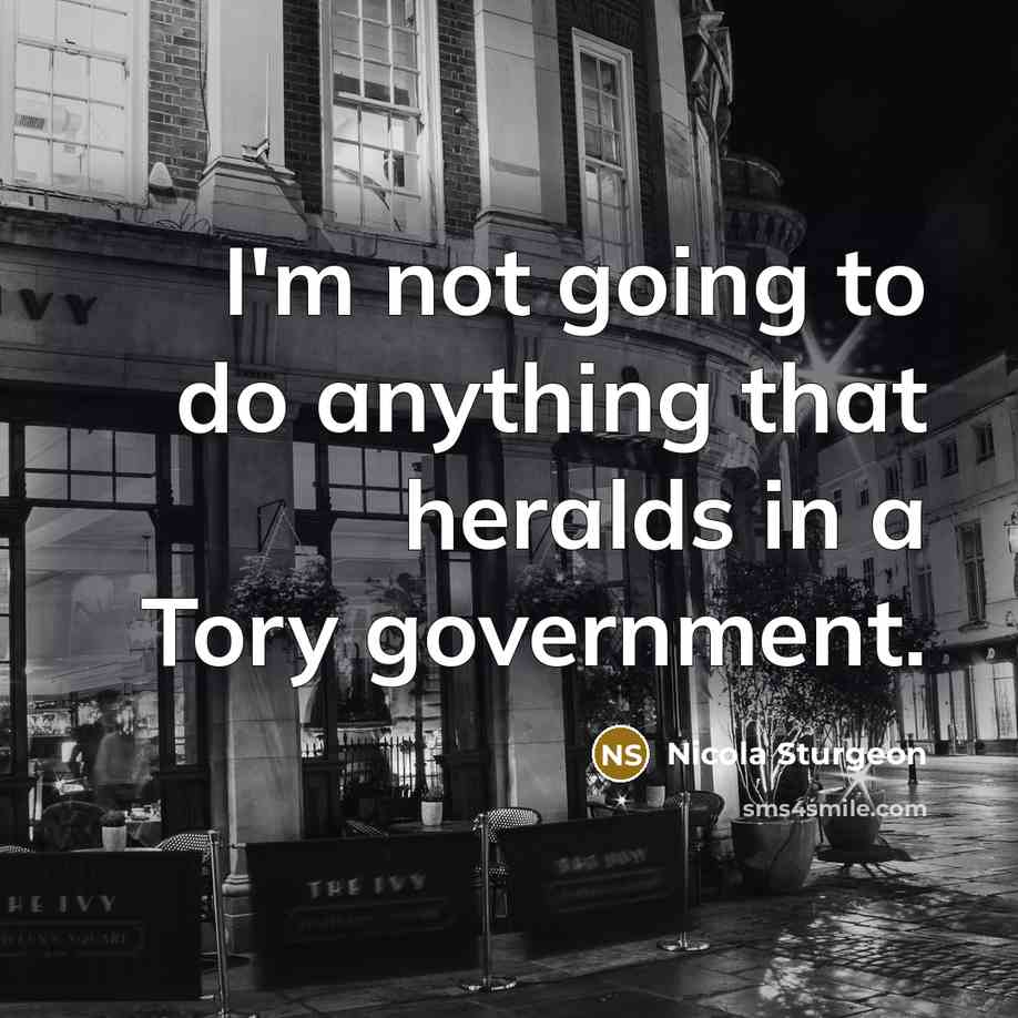 “I'm not going to do anything that heralds in a…” quote by Nicola Sturgeon