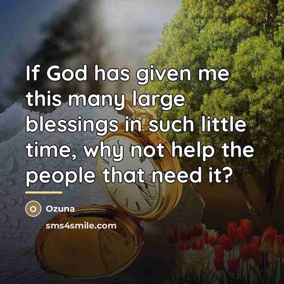 “If God has given me this many large blessings in…” quote by Ozuna