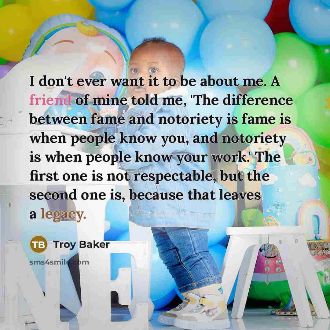 “I don't ever want it to be about me. A…” quote by Troy Baker