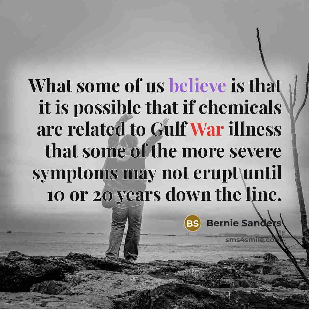 “What some of us believe is that it is possible…” quote by Bernie Sanders