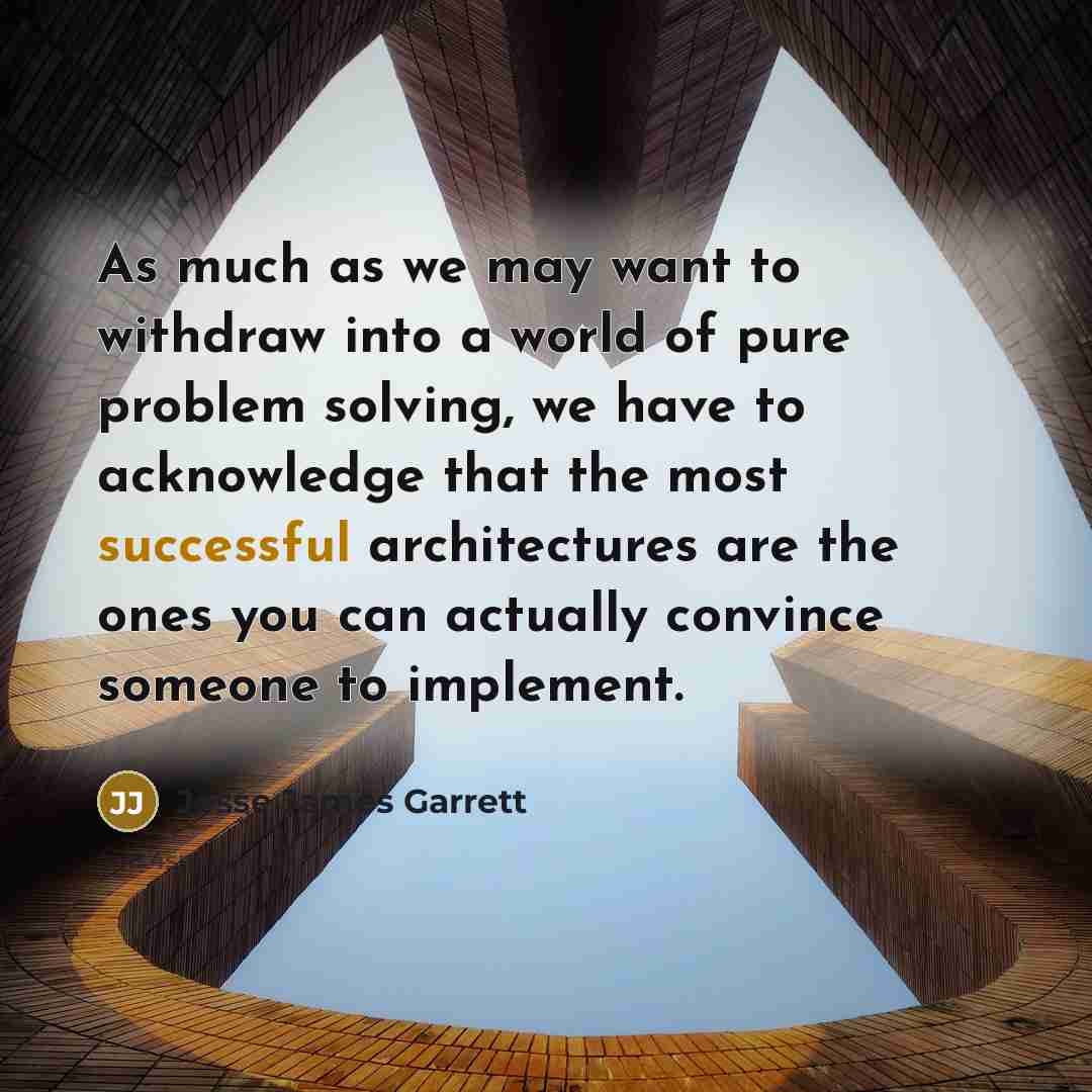 “As much as we may want to withdraw into a…” quote by Jesse James Garrett