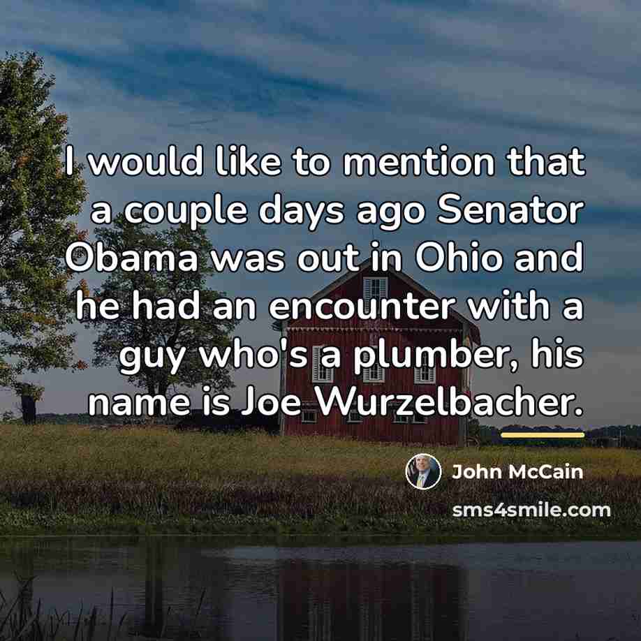 “I would like to mention that a couple days ago…” quote by John McCain