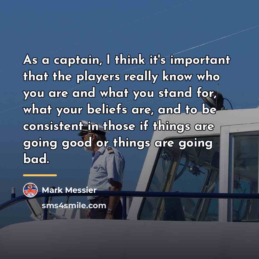 “As a captain, I think it's important that the players…” quote by Mark Messier