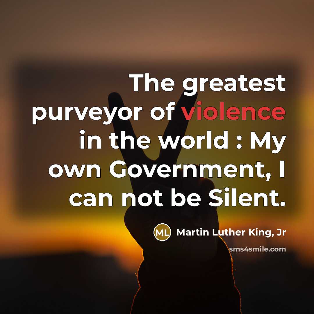 “The greatest purveyor of violence in the world : My…” quote by Martin Luther King, Jr