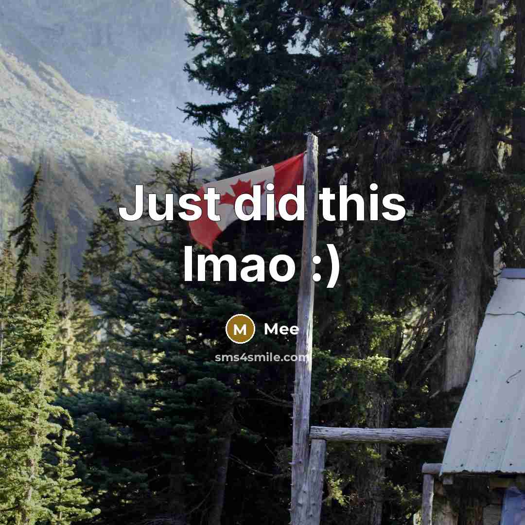 “Just did this lmao :)” quote by Mee
