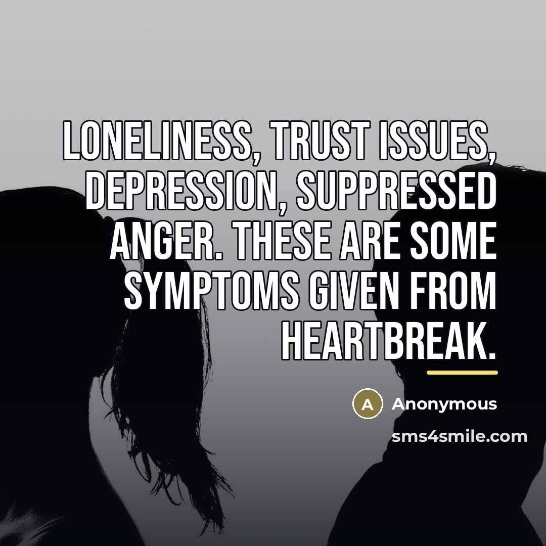 “Loneliness, trust issues, depression, suppressed anger. These are some symptoms…” quote by Anonymous