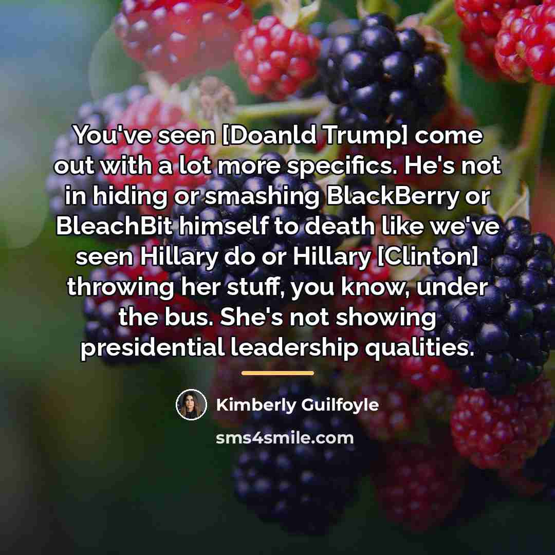 “You've seen [Doanld Trump] come out with a lot more…” quote by Kimberly Guilfoyle