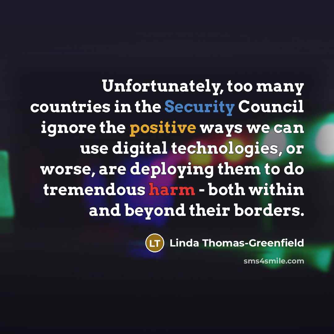 “Unfortunately, too many countries in the Security Council ignore the…” quote by Linda Thomas-Greenfield