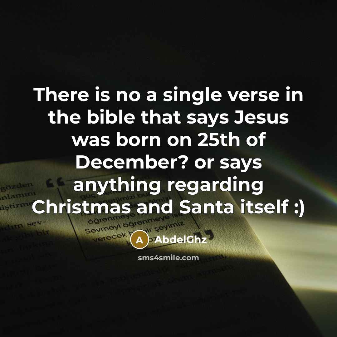 “There is no a single verse in the bible that…” quote by AbdelGhz
