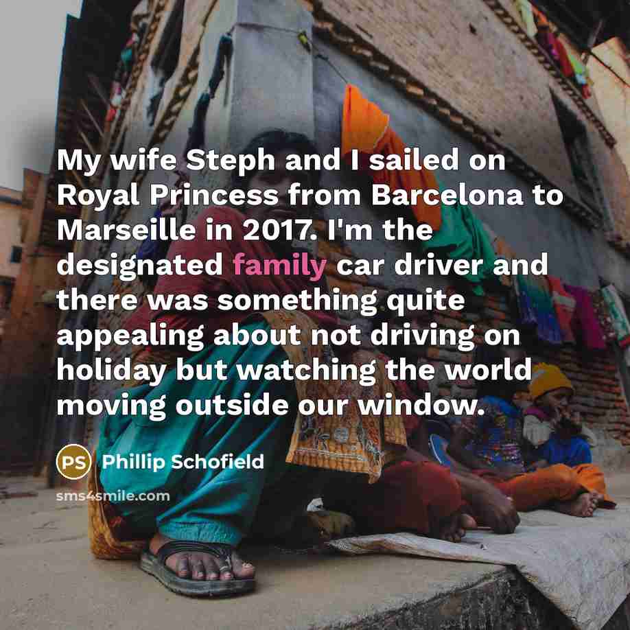 “My wife Steph and I sailed on Royal Princess from…” quote by Phillip Schofield
