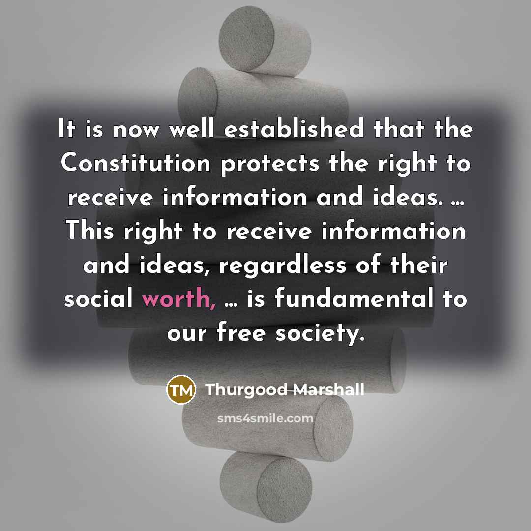 “It is now well established that the Constitution protects the…” quote by Thurgood Marshall