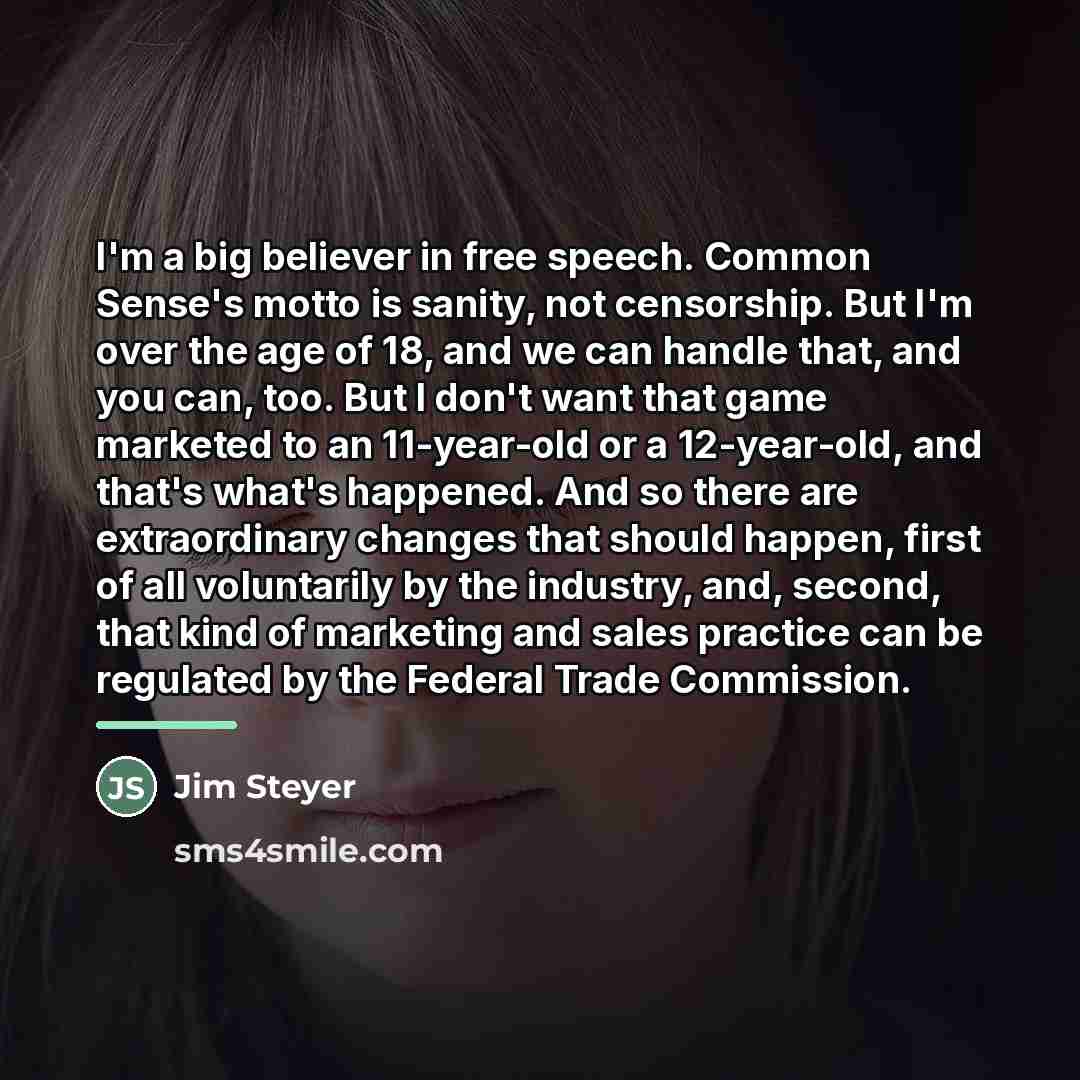 “I'm a big believer in free speech. Common Sense's motto…” quote by Jim Steyer