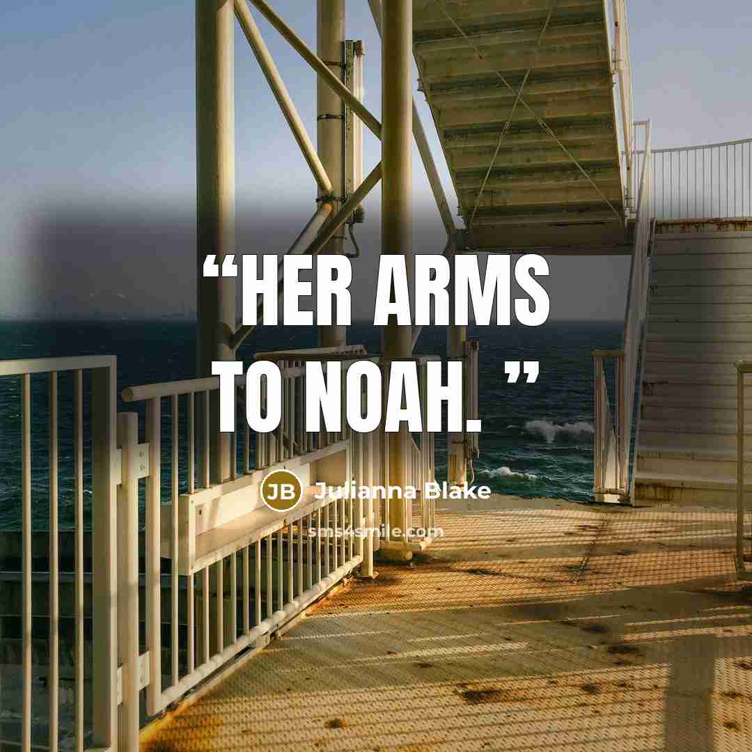 “her arms to Noah.” quote by Julianna Blake