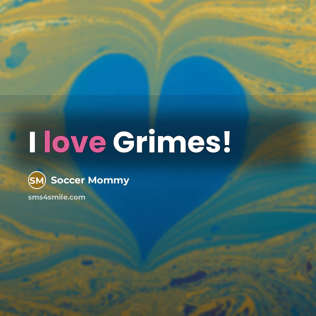 “I love Grimes!…” quote by Soccer Mommy