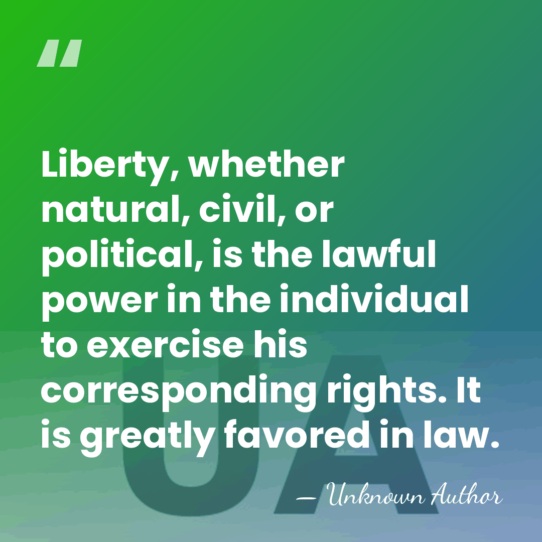 Liberty, whether natural, civil, or political, is the lawful power in the&hellip; - Henry Campbell Black