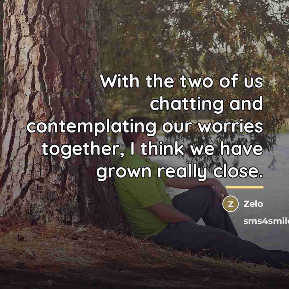 “With the two of us chatting and contemplating our worries…” quote by Zelo
