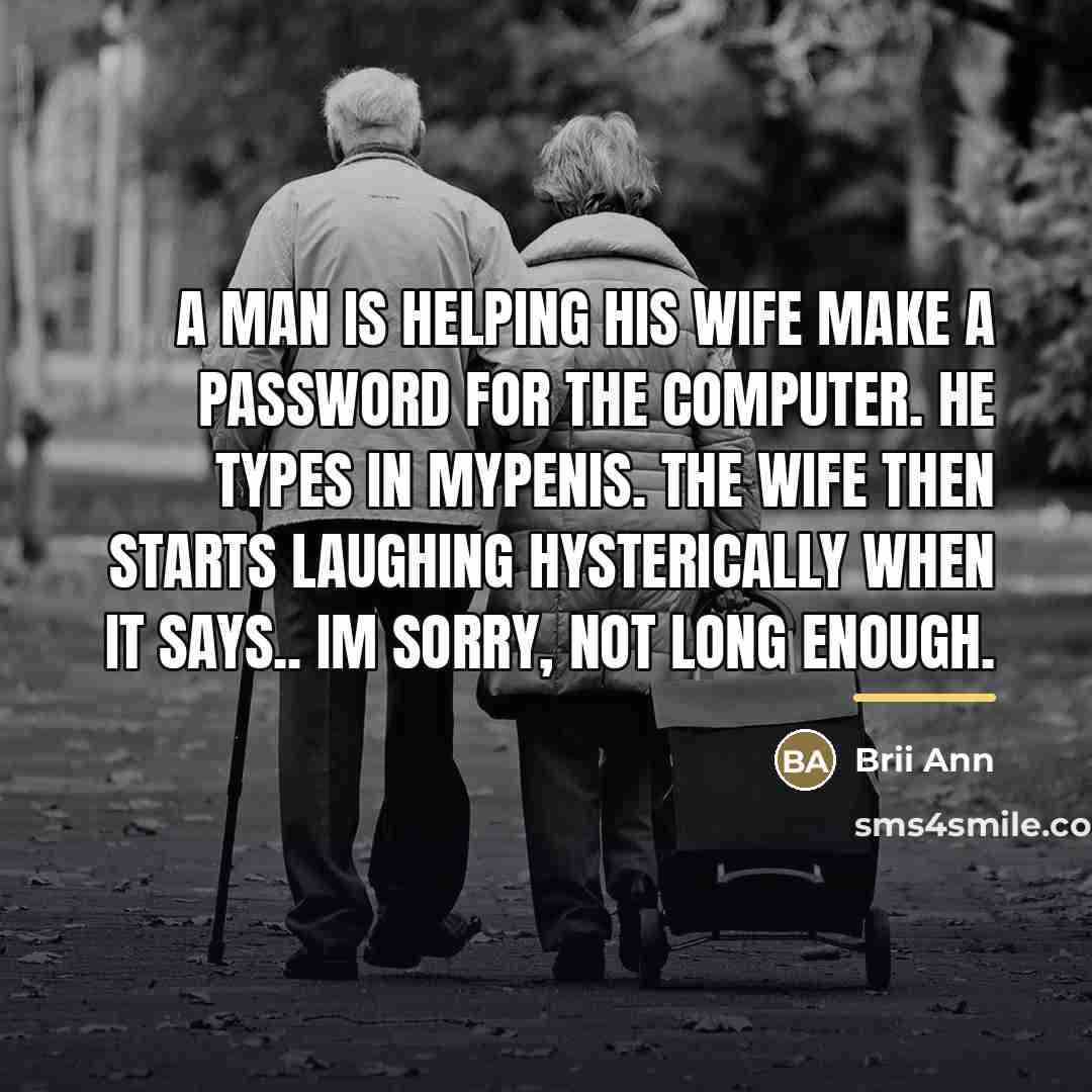 “A man is helping his wife make a password for…” quote by Brii Ann