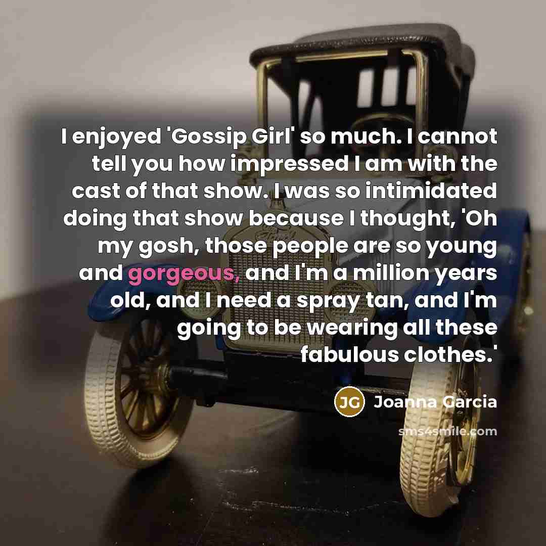 “I enjoyed 'Gossip Girl' so much. I cannot tell you…” quote by Joanna Garcia