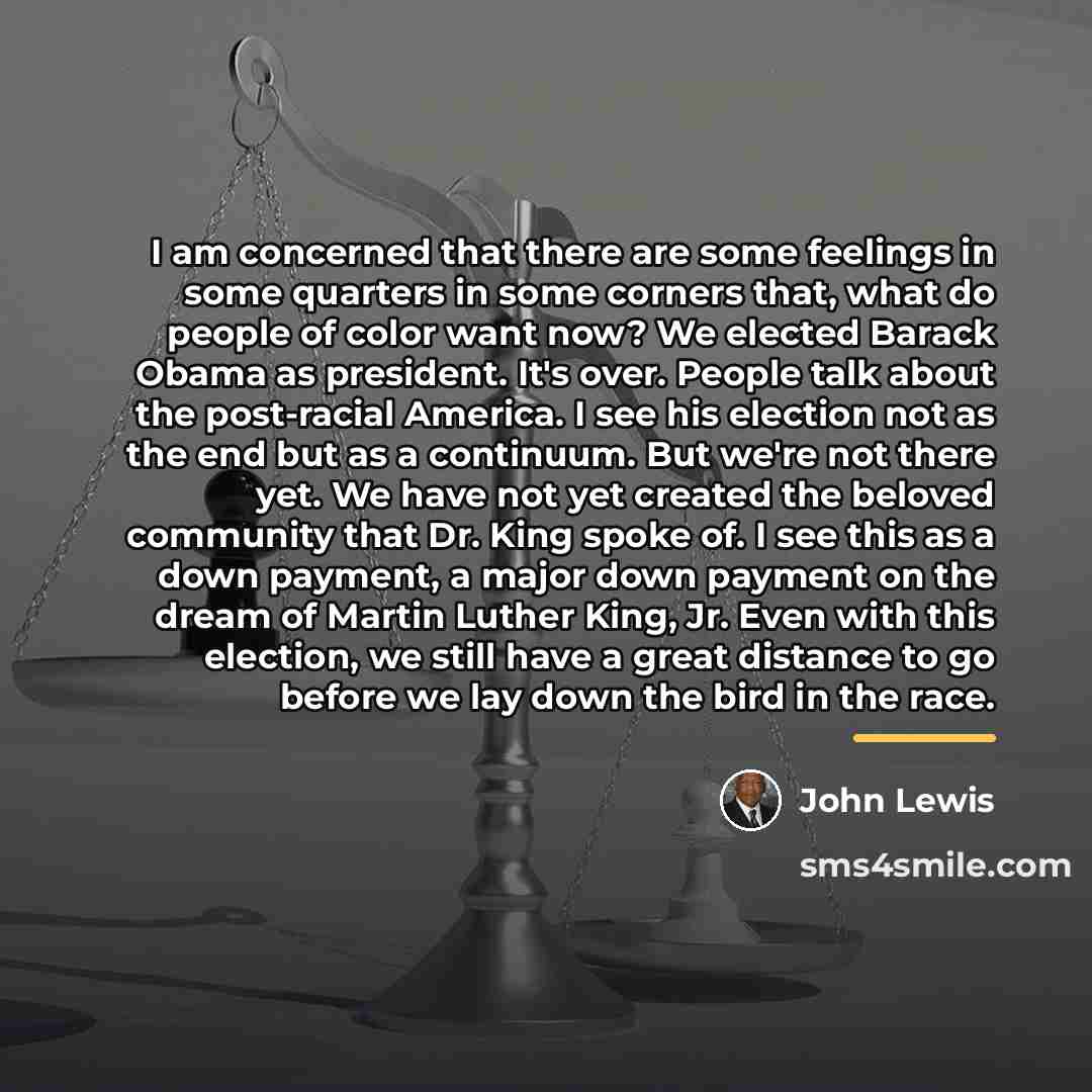 “I am concerned that there are some feelings in some…” quote by John Lewis