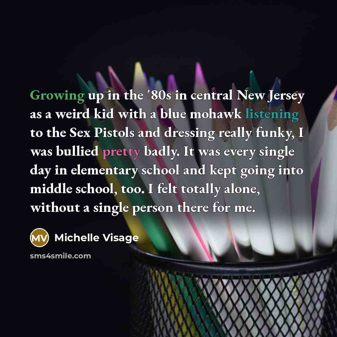 “Growing up in the '80s in central New Jersey as…” quote by Michelle Visage
