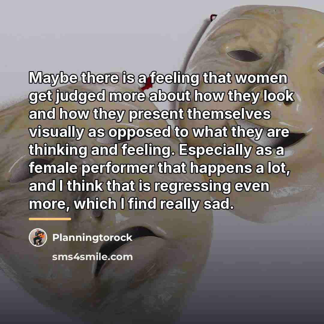 “Maybe there is a feeling that women get judged more…” quote by Planningtorock